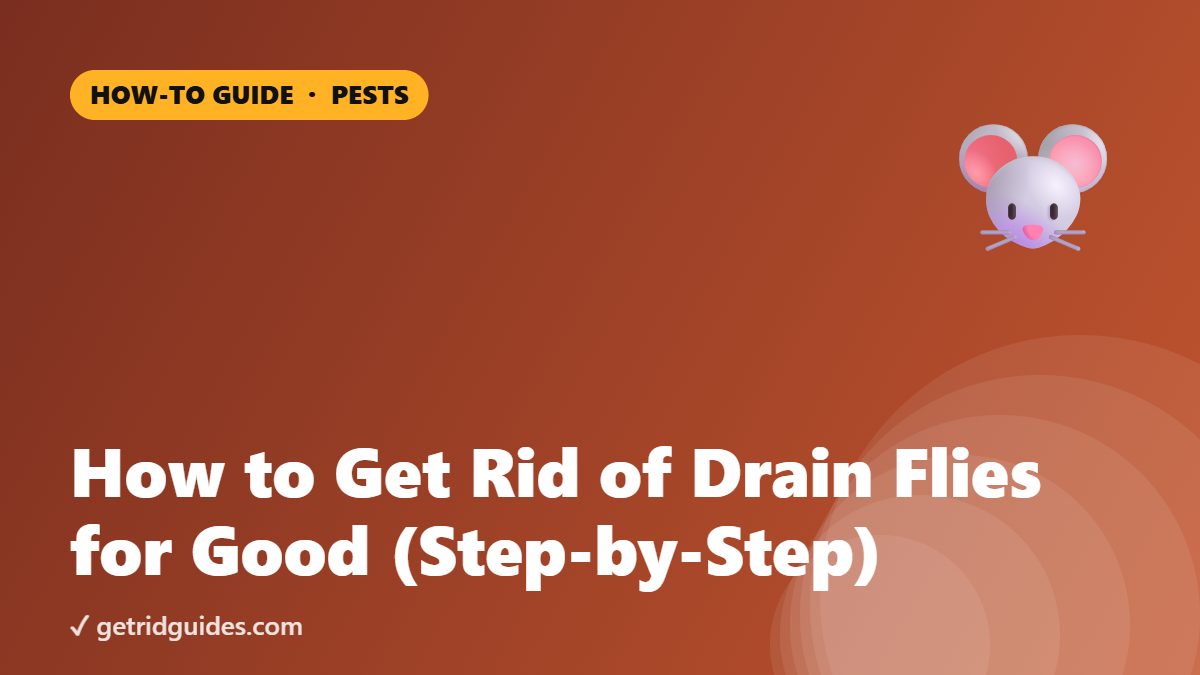 How to Get Rid of Drain Flies for Good (Step-by-Step)